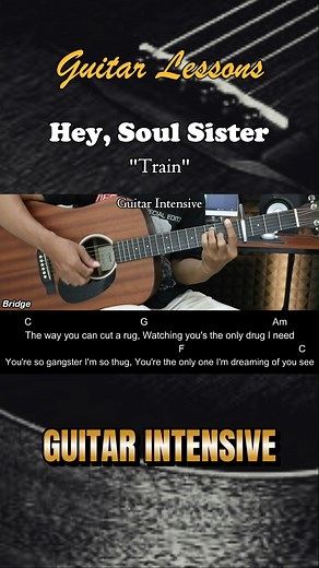 Hey, Soul Sister - Train - Easy guitar tutorials Martin Guitar #heysoulsister #train #guitarintensive #martinguitar #acousticguitar #acousticcover #acoustic #tutorialgitar #easychords #tutorialgitarmudah | Guitar Intensive