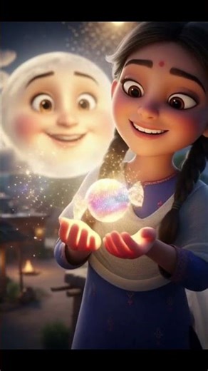 बच्ची और चांद की दोस्ती 😀😀#shorts #cartoon #trending #facts #animation #trendingshorts #viral