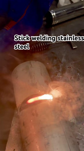 Stick welding stainless steel. #stickwelding #welding #welder #tigwelding #loiweldingcanada