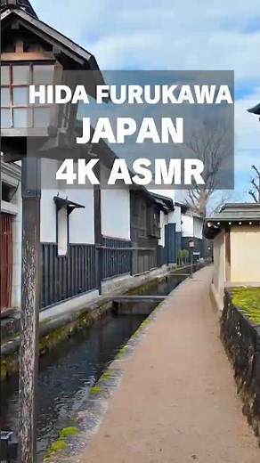 Beautiful White-Walled Town. Hida Furukawa Seto River 4K ASMR 🇯🇵