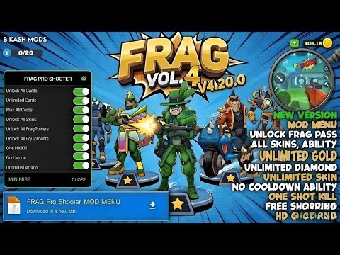 Frag Pro Shooter MOD MENU v4.20.0 | MOD APK | Unlock All Characters | MAX CHARACTERS ABILITIES
