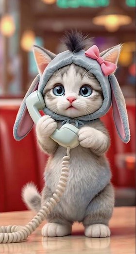 Kitten Calls “Mama!” and “Papa!” — Too Cute to Handle! 🥹🐾 #cute #cat