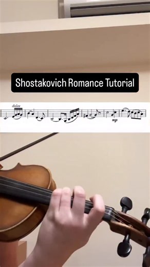 Meghan Faw l Violin Lessons on Instagram: "Shostakovich Romance from The Gadfly | Violin Tutorial 🦋 Follow @suzukiviolinteacher for more violin tutorials ❤️"