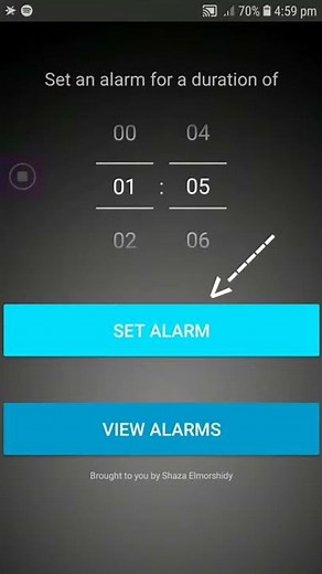 Set your alarm using duration- Alarm calculator android