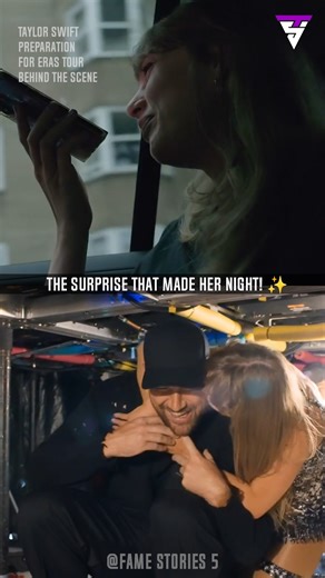 Fame Stories on Instagram: "Travis Kelce SURPRISES Taylor Swift After Her "I Miss You" Call! ❤️ Taylor Swift calls Travis Kelce, missing him and wishing he wasn’t busy with NFL. But little does she know, Travis is already on his way to surprise her at the show! Watch the heart-warming split-screen moment where her "I want you here" wish comes true right before her eyes. A surprise full of love! 💘 #taylorswiftfan #traviskelce #nfl🏈 #swifties #disneyplus #endoferastour #surprises #lovingmoments"