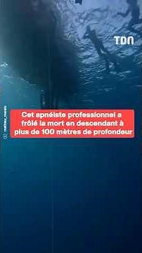 This professional freediver narrowly escaped death after descending to a depth of more than 100 m...