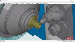 ESPRIT CAM for Swiss-style machining on a Tsugami BO326, with a long drill mounted on the sub-spindle, various live milling operations, supported machining, super imposition and more. With ESPRIT, you can run exacting simulations and write full Swiss programs that run without editing. Tsugami / Rem Sales, LLC #cncSwiss #Swissmachining #ESPRITCAM #CNClathe | Esprit CAM