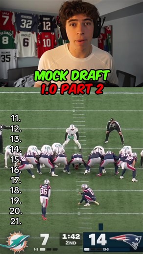 NFL MOCK DRAFT 1.0 PART 2 #football #nfl #nfldraft | NFL Mock Draft For 2026