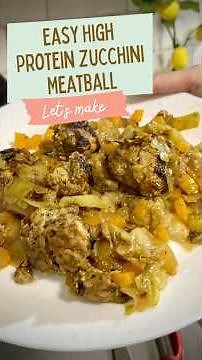 Simple and healthy Zucchini Meatball Recipe #healthyfood #easyrecipe #diet #recipe