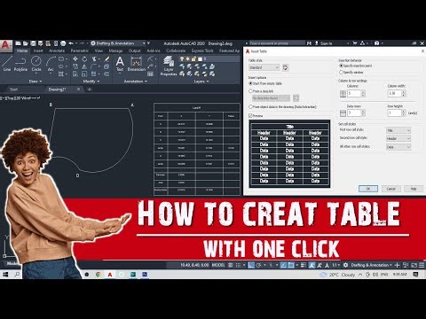 Table Command Tutorial || how to create table with one click in autocad#aaosikhenautocad