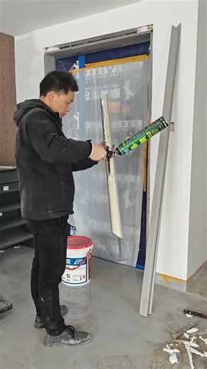 Is the diagonal alignment of your door frame this perfect too? #WoodenDoorInstallation