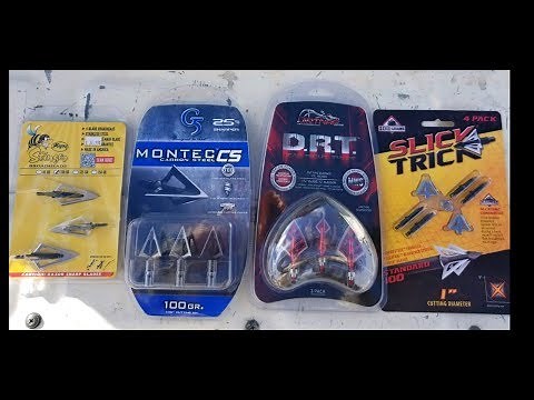 Broadhead accuracy test at 100 yards