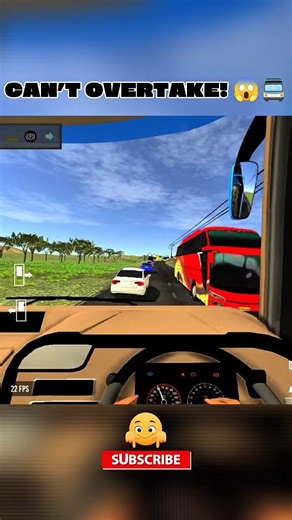 CAN’T OVERTAKE! 😱🚍 | 2024 Indonesia Bus Simulator #shorts