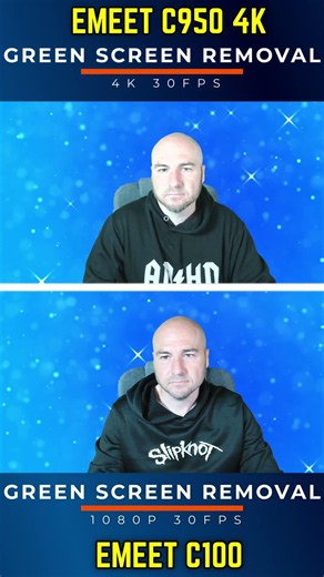 Emeet C950 4K vs Emeet C100 1080p webcam #webcam #emeet