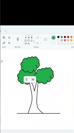 How to draw TREE in ms paint | paint in computer| art #drawing#TREE