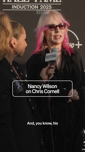 23K views · 529 reactions | "I feel humbled by being able to be here for him too" — Nancy Wilson, who was inducted by Chris Cornell as a member of Heart in 2013, talks to Allison Hagendorf about how humble the Soundgarden frontman really was.  Watch Soundgarden get inducted at the 2025 Rock & Roll Hall of Fame Induction Ceremony, now streaming on Disney+. #RockHall2025 | Rock & Roll Hall of Fame | Facebook