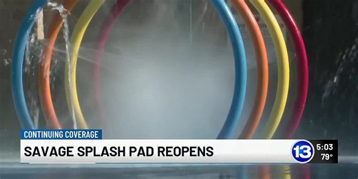 Splash pad at Savage Park reopens
