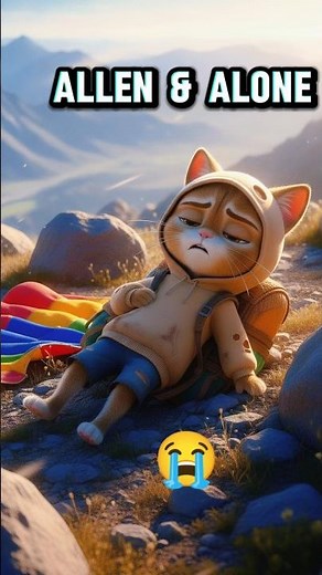 Catboy’s Fearful Fall 💥| sad story in hindi | Cat cartoon video| #catshorts #fypシ #shorts #funnycat