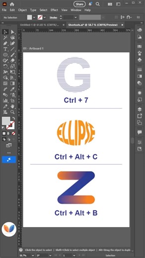 Adobe Illustrator 2026 - Tips for Some Useful Shortcut Keys #vipulgraphics