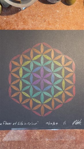 Colorful Flower of Life Drawing Tutorial