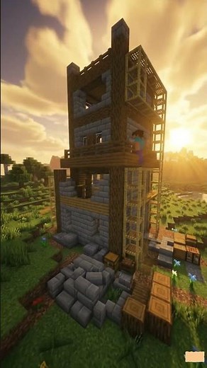 Epic Medieval Tower Build in Minecraft – Timelapse