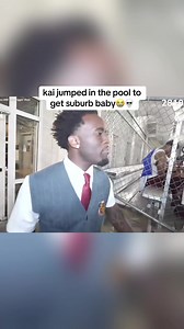 kai jumped in the pool to get suburb baby😭💀#streameruniversity #kaicenat #fyp #viral