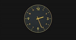 Minimalist Golden Clock Time Lapse Animation