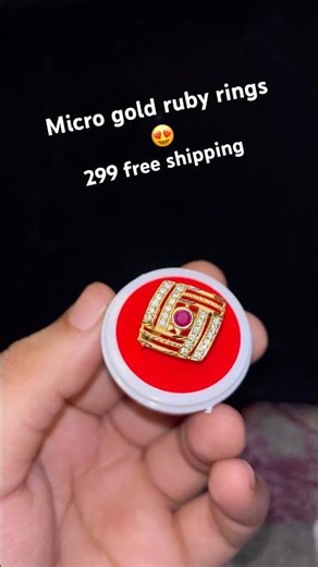Stunning Ruby Micro Gold Rings for Women 💍 | Daily Wear to Party Look ✨ #shorts