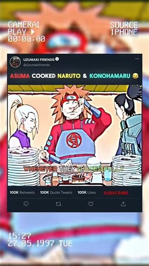 Asuma cooked Naruto & Konohamaru #naruto #anime #sasuke #asuma