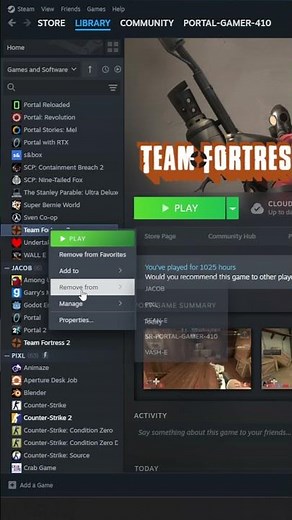 How to uninstall a game on Steam