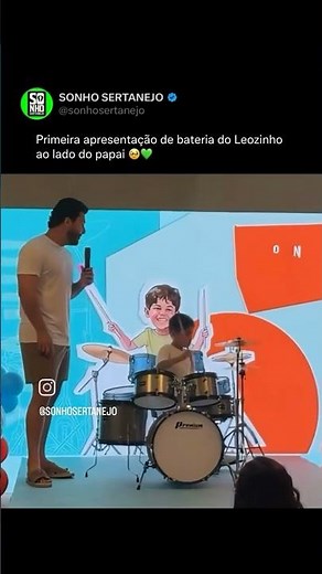 Marília Mendonça's son playing drums with his father, Murilo Ruf. #braziliancountrymusic #marilia...