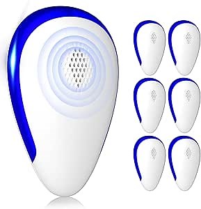 Ultrasonic Pest Repeller 6 Pack Indoor Plug in, Electronic and Ultrasound Pest Repellent - Insects, Mice, Spiders, Bed Bugs, Fleas, Pest Control Repellent for Home, Office, Warehouse, Hotel