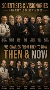 The Greatest Scientific Visionaries Then vs Now 🧠✨ #doepicnow #thenandnow #shorts #visionaries