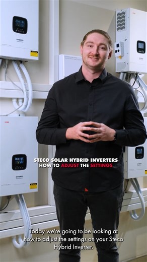 Steco Global on Instagram: "Class is in session! 🧑‍🏫✍️ Solar Steve is back with part 2 on how to adjust the settings on your STECO Hybrid Inverter. Get in touch with our team for any assistance and remember to drop your burning questions below! #STECO #ShapingTheFuture #AlternativeEnergy #RenewableEnergy #Sustainability"