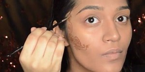 The makeup artist shows how to contour the face, inspired by Henna (Video)