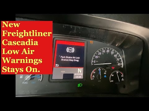 New Freightliner Cascadia (Fix Low Air Warning Light Stays on )