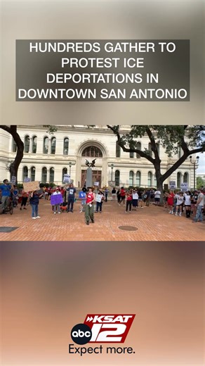 245K views · 5.8K reactions | A protest against U.S. Immigration and Customs Enforcement deportations took place in downtown San Antonio yesterday afternoon. Hear from some of the protesters and why they decided to attend. STORY: https://www.ksat.com/news/local/2025/06/08/watch-at-11-am-community-protests-ice-deportations-in-downtown-san-antonio/?utm_source=facebook&utm_medium=social&utm_campaign=snd&utm_content=ksat12 | KSAT 12 & KSAT.com | Facebook