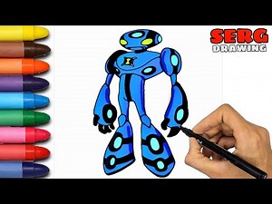 How to draw an Ultimate Echo Echo BEN 10 step by step
