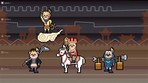 自制8bit音乐：云宫迅音（波形同步）