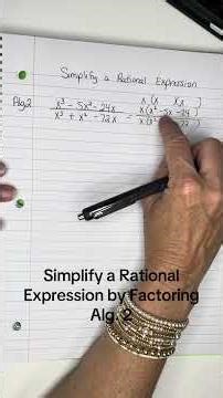 Alg. 2 Simplify a rational expression by factoring #simplify #rational #expressions #factoring