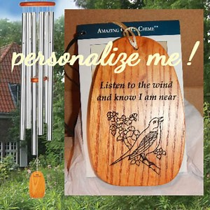 Personalized Wind Chimes for Loss of a Loved One, Pet Loss, Personalized Pet Memorial, Listen to the Wind, Woodstock Amazing Grace Chimes - Etsy