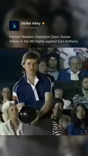 Former Masters champion Dave Soutar strikes in the 8th frame against Earl Anthony #tenpin #bowling #technique #pros #and perfect games dave