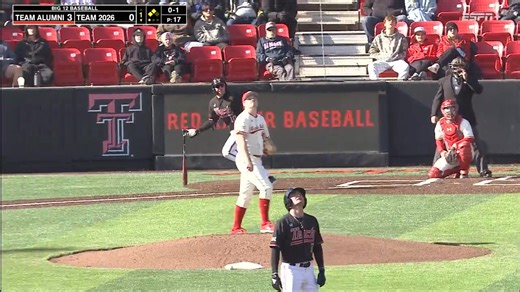 Just a scrimmage, but y'all know the drill.... LoganHughesRakes.MP4 A three-run 400' 💣 off Dobbins ties us up Alumni: 3 Tech: 3 | Texas Tech Baseball