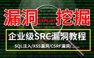 为什么红客都要先会漏洞挖掘？网络安全常见漏洞挖掘教程，企业级SRC挖掘，全程实战无废话，保姆级手把手教学