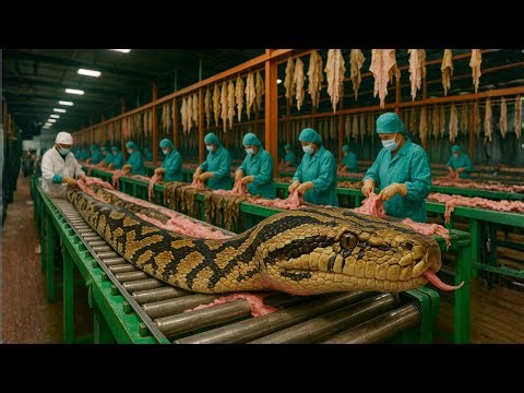 Inside the Python-Skin Factory: How Giant Snakes Become High-End Luxury Fashion (Full Process)