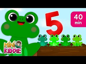 Five Little Speckled Frogs & More | Kids Songs with Lyrics | 40 Min | Mini Kiddie