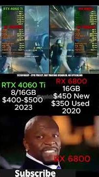 Radeon RX 6800 vs RTX 4060 Ti #rx6800 #rtx4060 #rx #rtx #rx9060 #rx9060xt #rtx5050 #benchmark #cod