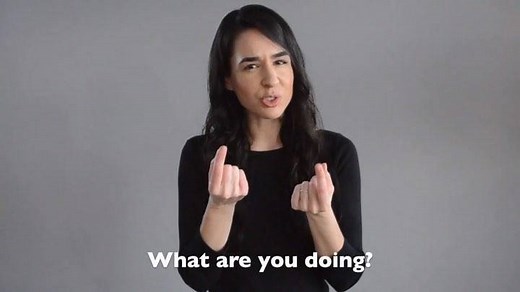 Wyd? :) . How To Sign What Are You Doing in American Sign Language (ASL) . DO-DO, fingerspelled d-o twice… tap the index finger twice. . Showing both the two handed and one handed versions of “What are you doing?”- usually signed with two hands but can be signed with just one hand too. . Don’t forget to lower your eyebrows when asking. Lowering / raising your eyebrows indicates that you’re asking a question. Lowering your eyebrows for “what“, “where”, “when”, “who”, “why”, & “how” questions and 