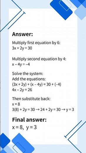 SAT Math — Systems of Equations Fractions