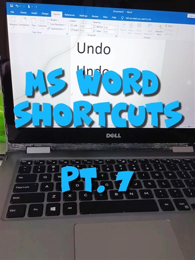 MS Word Shortcut Pt. 7: How to Undo your work on MS word Withdraw anything using shortcut keys | Using Keyboard Schortcuts to undo what you did on Word #PCtutorial #MSwordtips #Shortcutkeys #Undo #Tech #fyp #FixProblem #computertips #savetime